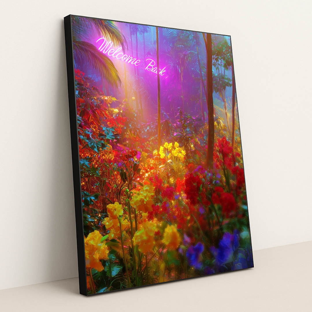 Afterglow Garden by Calvin Grant - Black Frame Stretchiez