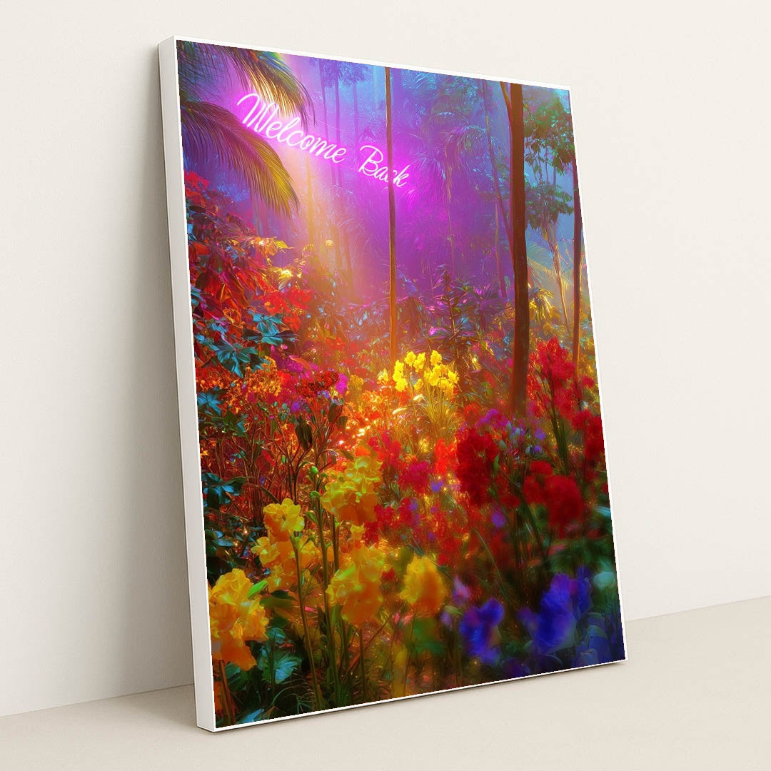 Afterglow Garden by Calvin Grant - White Frame Stretchiez