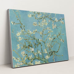Almond Blossoms by Vincent Van Gogh - Silver Frame Stretchiez