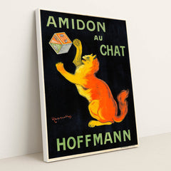 Amidon Au Chat by Leonetto Cappiello - White Frame Stretchiez