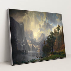 Among the Sierra Nevada, California (1868) by Albert Bierstad - Silver Frame Stretchiez