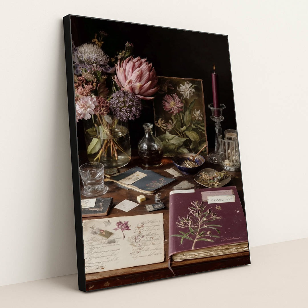 Annotations of Petals by Seven Akins - Black Frame Stretchiez