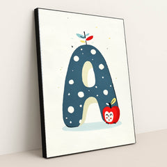 Apple Alphabet by Melissa King - Black Frame Stretchiez