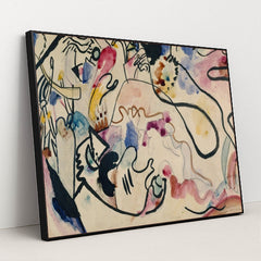 Aquarell Nr. 8 ‘Jüngster Tag’ (1911) by Wassily Kandinsky - Black Frame Stretchiez