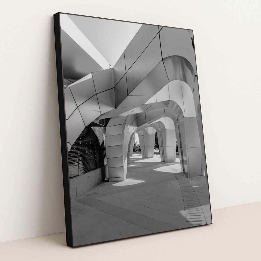 Architectural Passage Lines by Sajad Nori - Black Frame Stretchiez