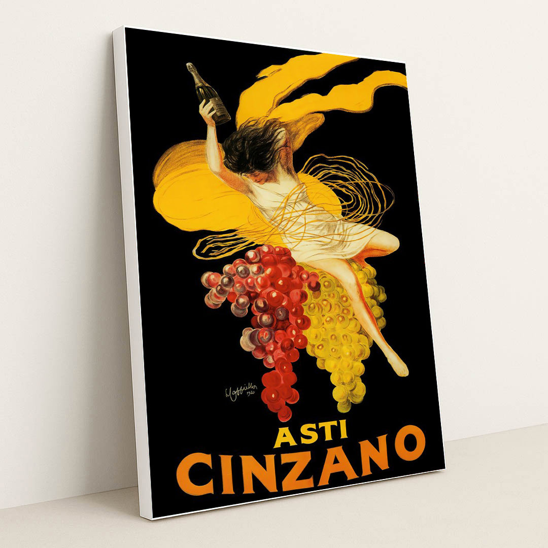 Asti Cinzano (1910) by Leonetto Cappiello - White Frame Stretchiez