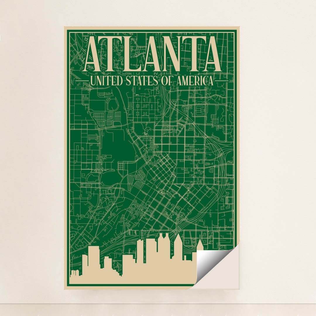 Blueprint of Atlanta's Urban Road Network by Anonymous - Peeliez