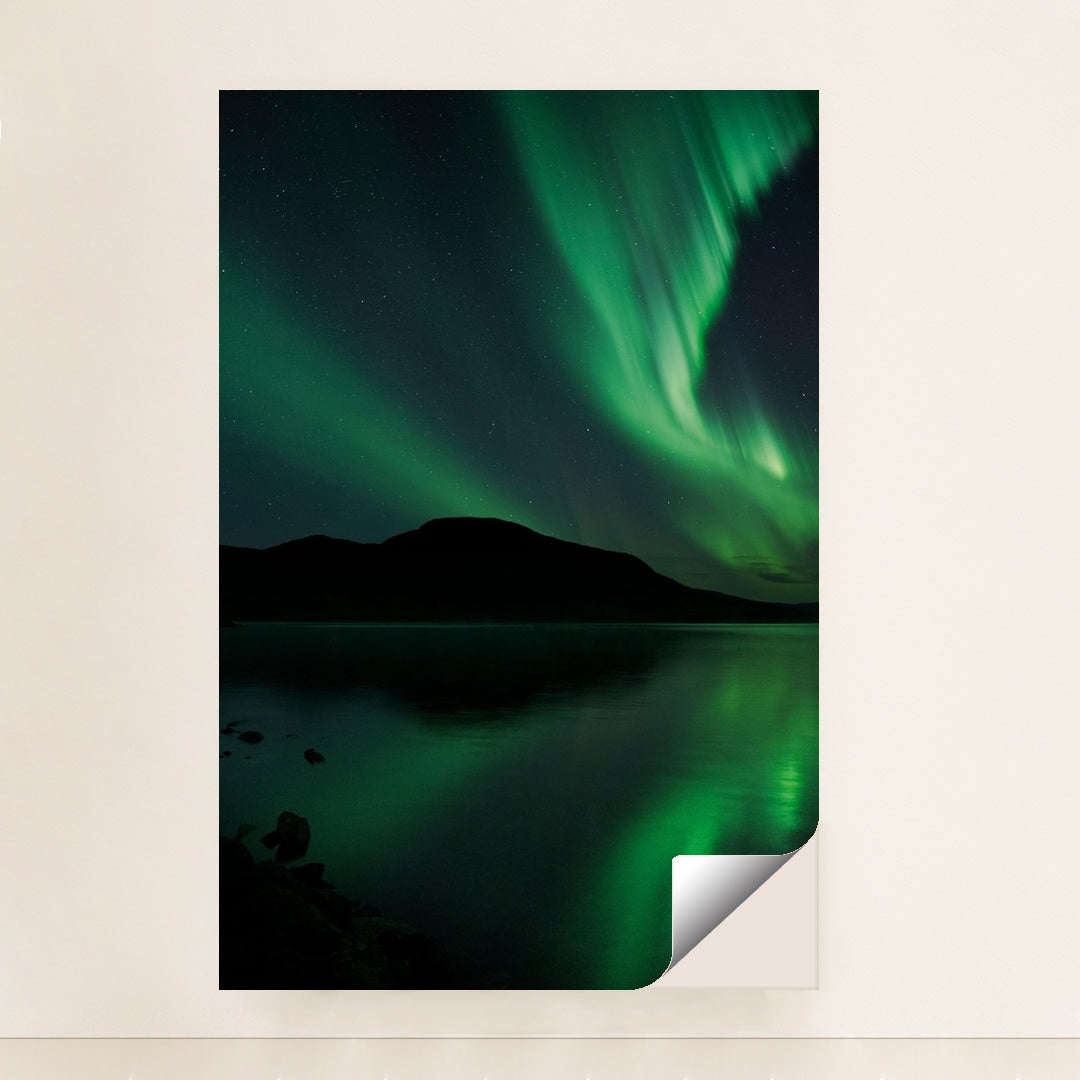 The aurora bore is reflected in the water by Christoph Nolte - Peeliez