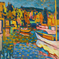 Study For Autumn Landscape With Boats (1908) by Wassily Kandinsky