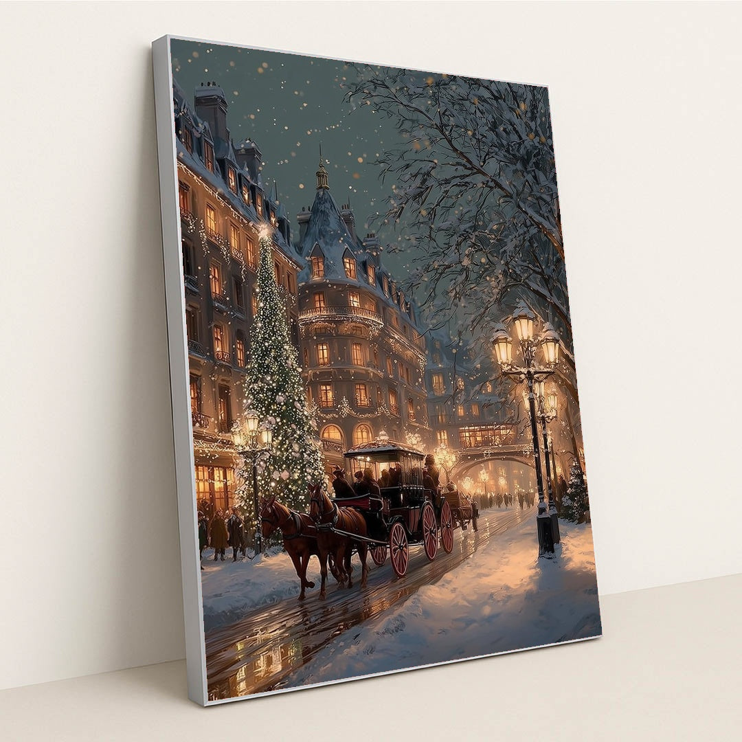 Avenue of Golden Light by James Green - Silver Frame Stretchiez