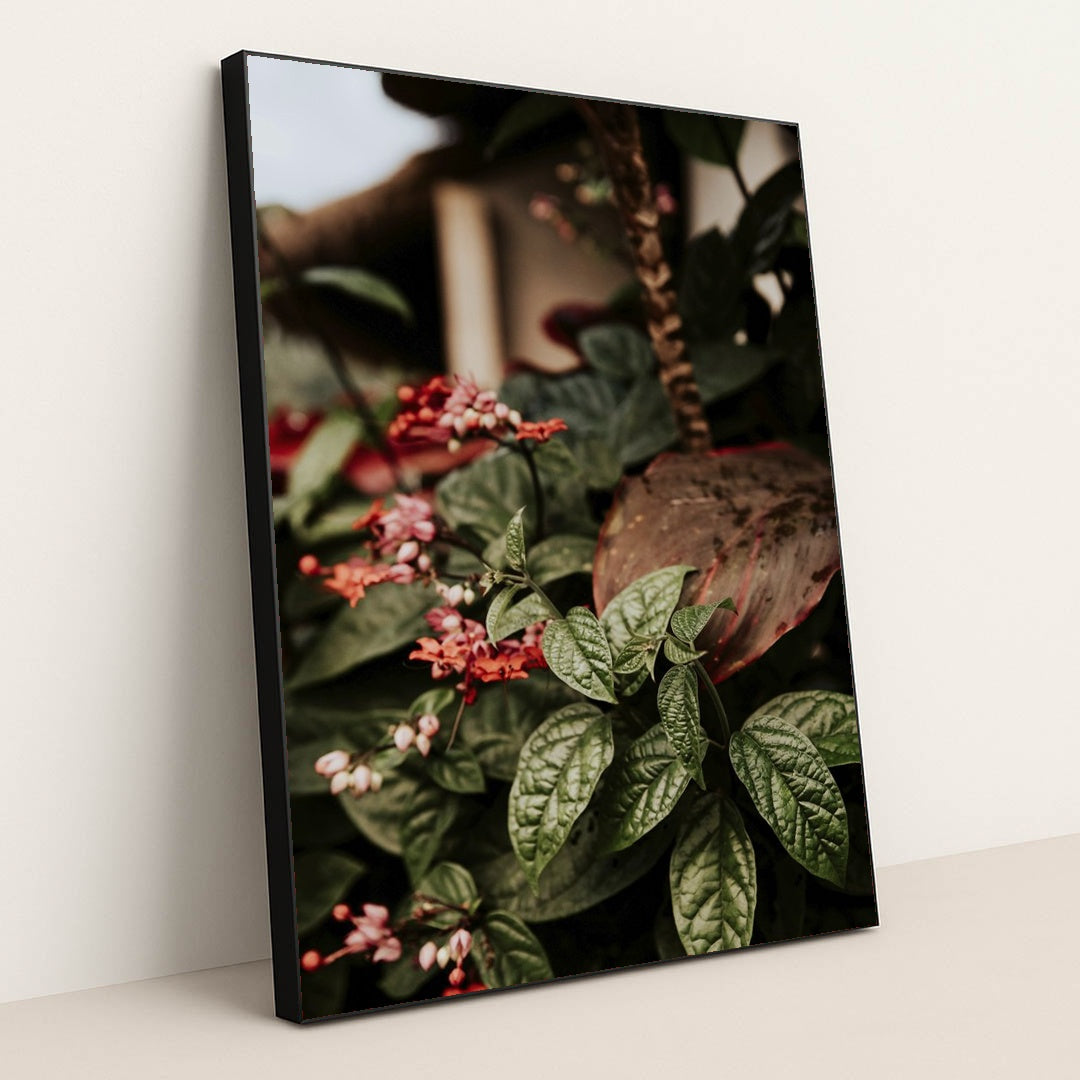 Bali Garden Blooms by Alesia Kozik - Black Frame Stretchiez