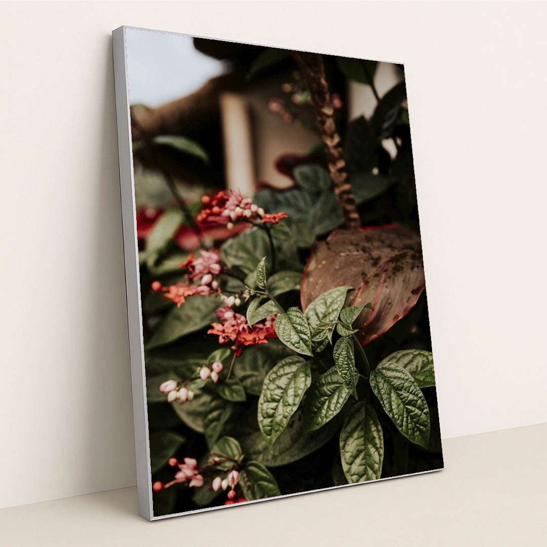 Bali Garden Blooms by Alesia Kozik - Silver Frame Stretchiez