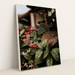 Bali Garden Blooms by Alesia Kozik - White Frame Stretchiez