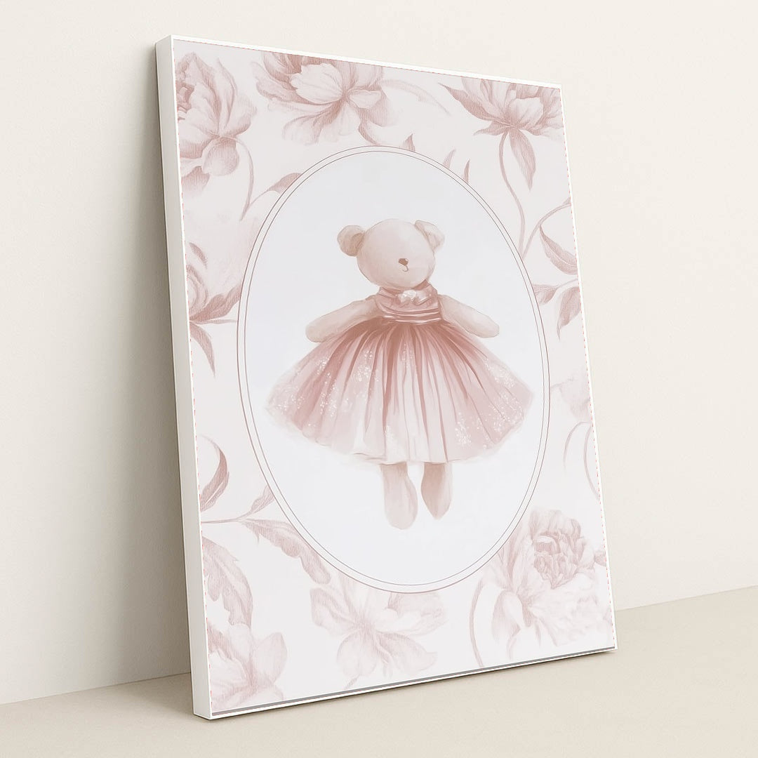 Ballerina Bear by Melissa King - White Frame Stretchiez