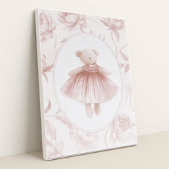 Ballerina Bear by Melissa King - White Frame Stretchiez