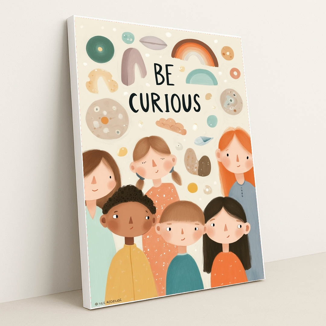 Be Curious by Melissa King - White Frame Stretchiez