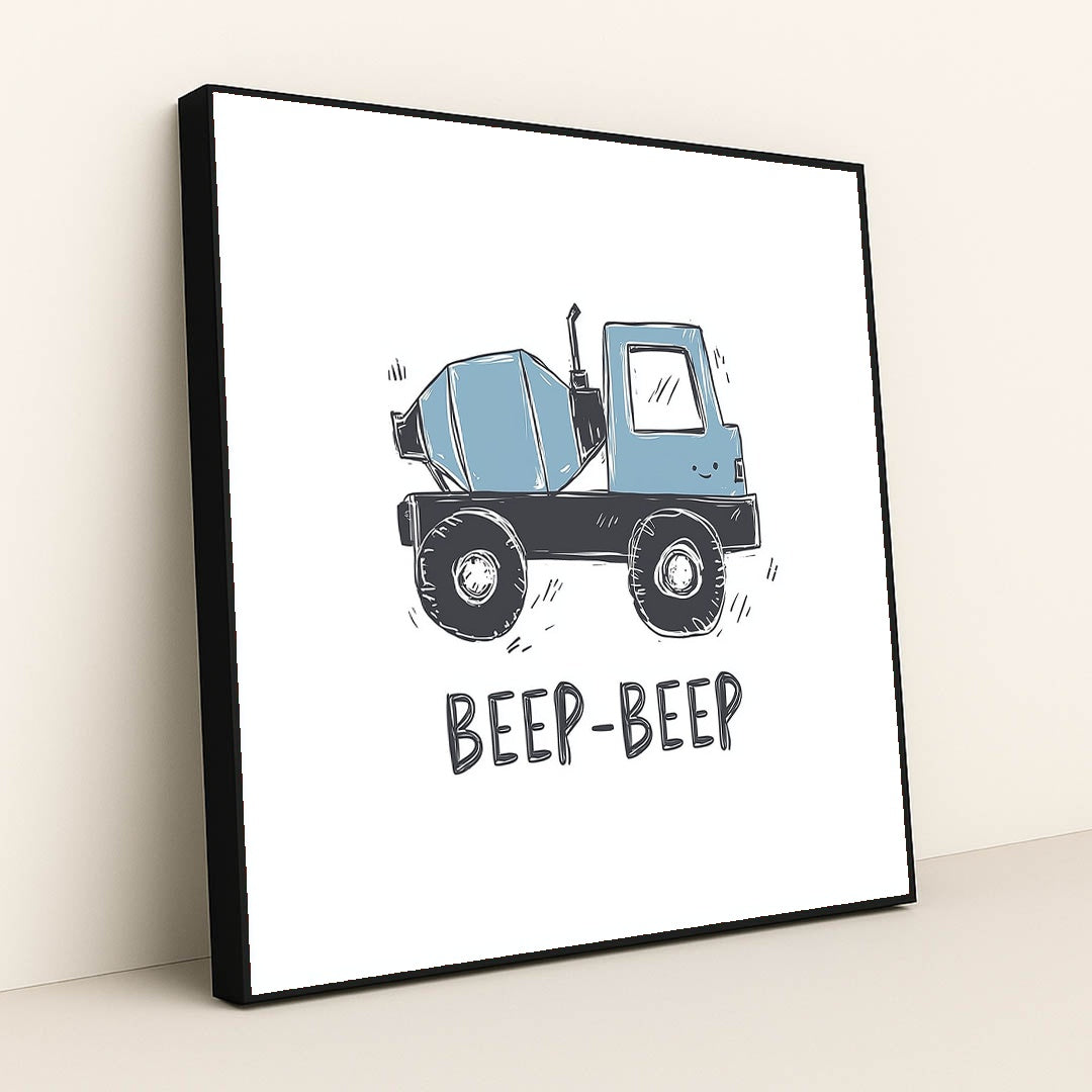 Beep-Beep! Make Way! by Melissa King - Black Frame Stretchiez