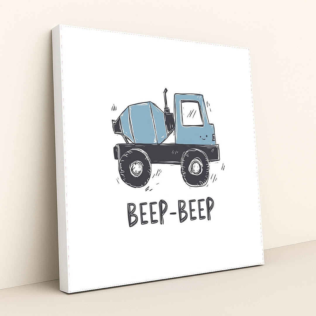 Beep-Beep! Make Way! by Melissa King - White Frame Stretchiez