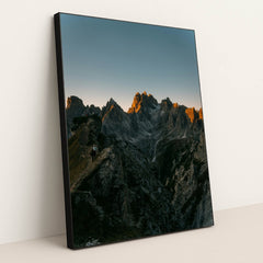 Majestic mountain peak in the province of Belluno by Sam Quek - Black Frame Stretchiez