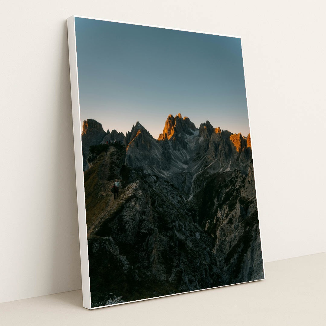 Majestic mountain peak in the province of Belluno by Sam Quek - White Frame Stretchiez