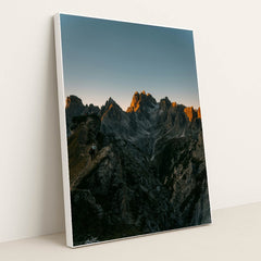 Majestic mountain peak in the province of Belluno by Sam Quek - White Frame Stretchiez