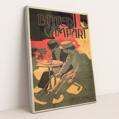 Bitter Campari (1899) by Adolfo Hohenstein - Silver Frame Stretchiez