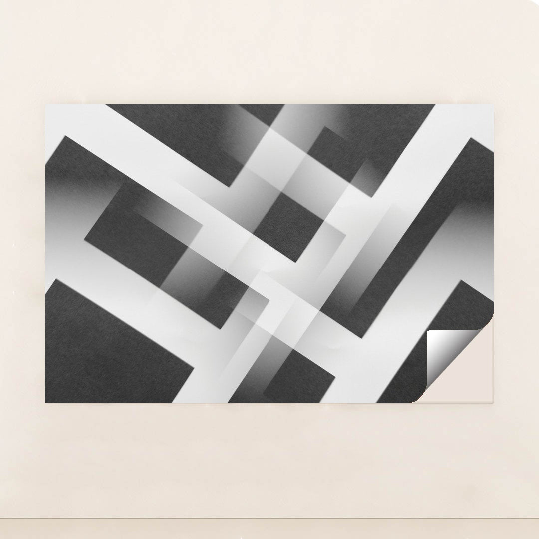 Minimalist Black and White Geometric by Edward Jenner - Peeliez