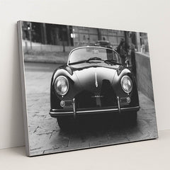 Black and White Porsche 356 Speedster by Hannes Egler - Silver Frame Stretchiez