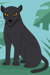 Black Cat on a Lush Green Field by Zulfahmi Al Ridhawi