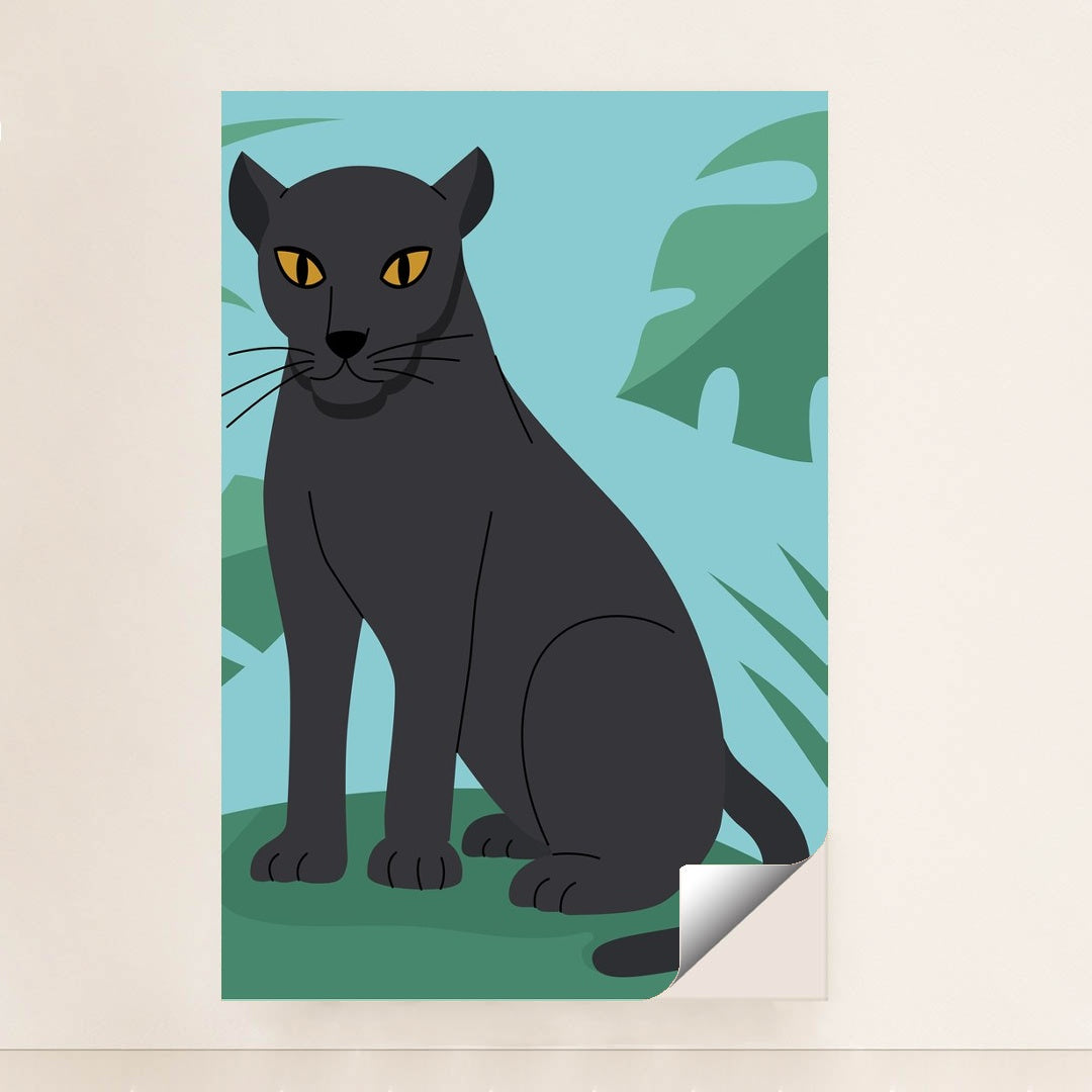 Black Cat on a Lush Green Field by Zulfahmi Al Ridhawi - Peeliez