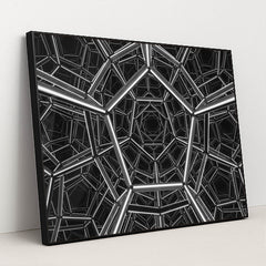 Interlocking Pentagonal Steel Tube Framework Structure by Vladimir Srajber - Black Frame Stretchiez