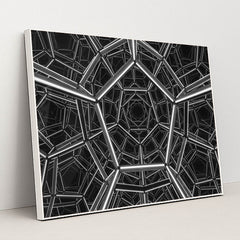 Interlocking Pentagonal Steel Tube Framework Structure by Vladimir Srajber - White Frame Stretchiez
