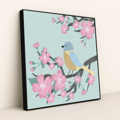 Blossom Perch by Alona Savchuk - Black Frame Stretchiez