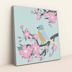 Blossom Perch by Alona Savchuk - Silver Frame Stretchiez