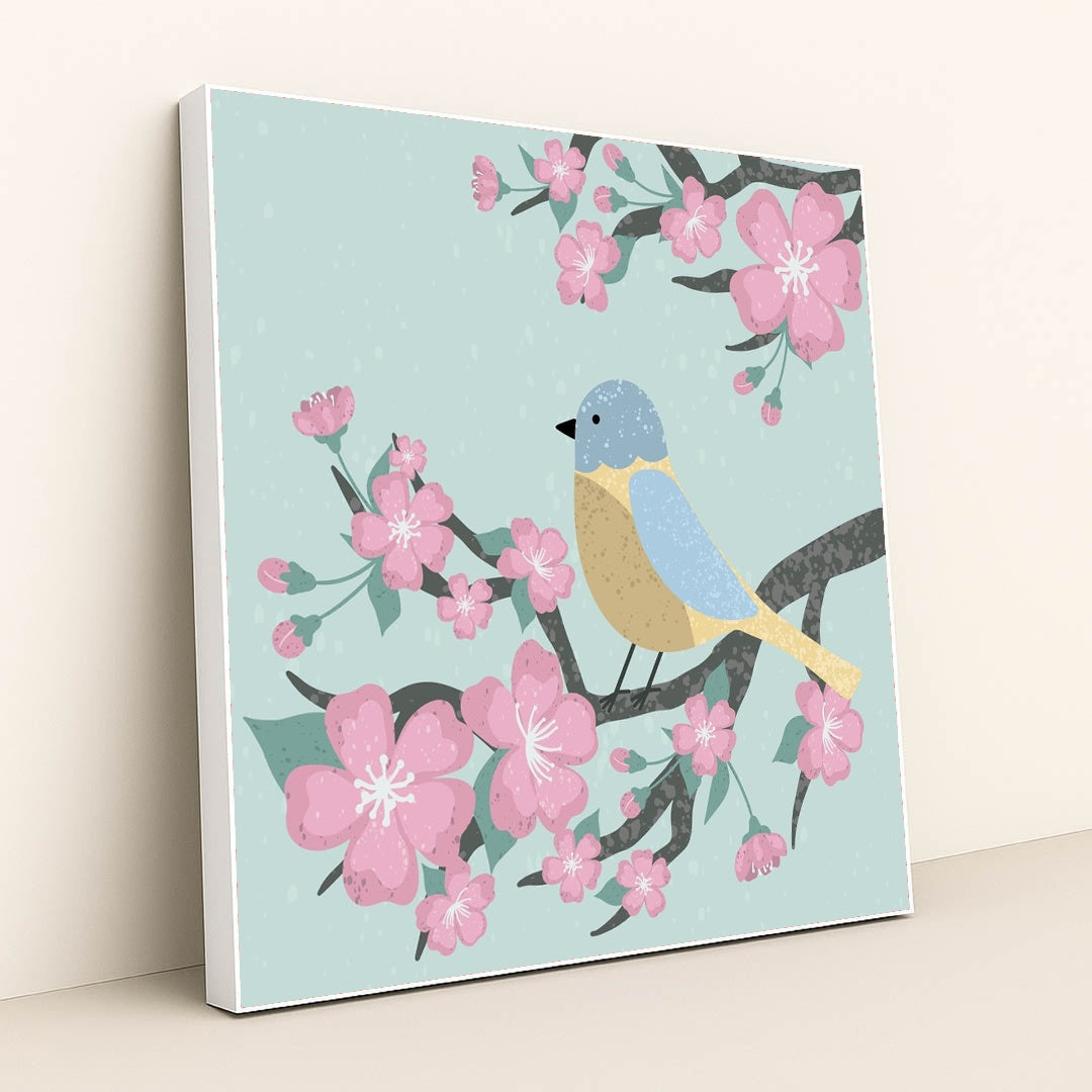 Blossom Perch by Alona Savchuk - White Frame Stretchiez
