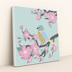 Blossom Perch by Alona Savchuk - White Frame Stretchiez