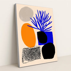 Blue Branch by Wall Gusto™ - Silver Frame Stretchiez