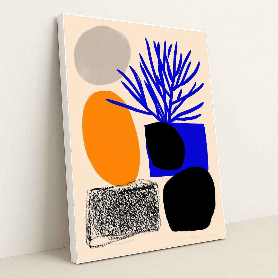 Blue Branch by Wall Gusto™ - White Frame Stretchiez