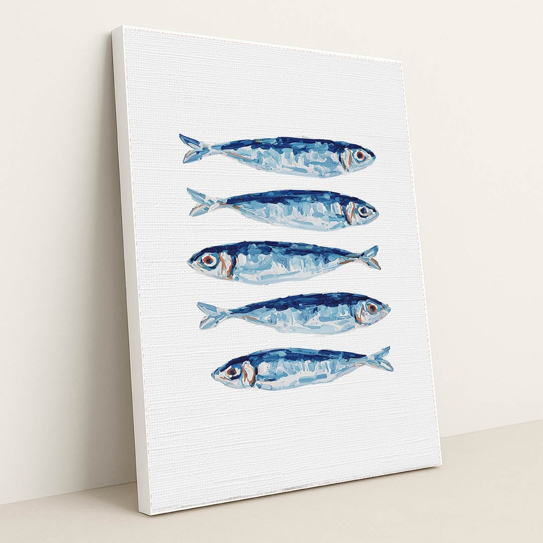 Blue Fin Row by Lila Thorne - White Frame Stretchiez