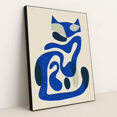 Blue Fox Curve by Wall Gusto™ - Black Frame Stretchiez