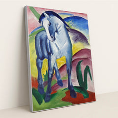 Blue Horse I (1911) by Franz Marc - Silver Frame Stretchiez