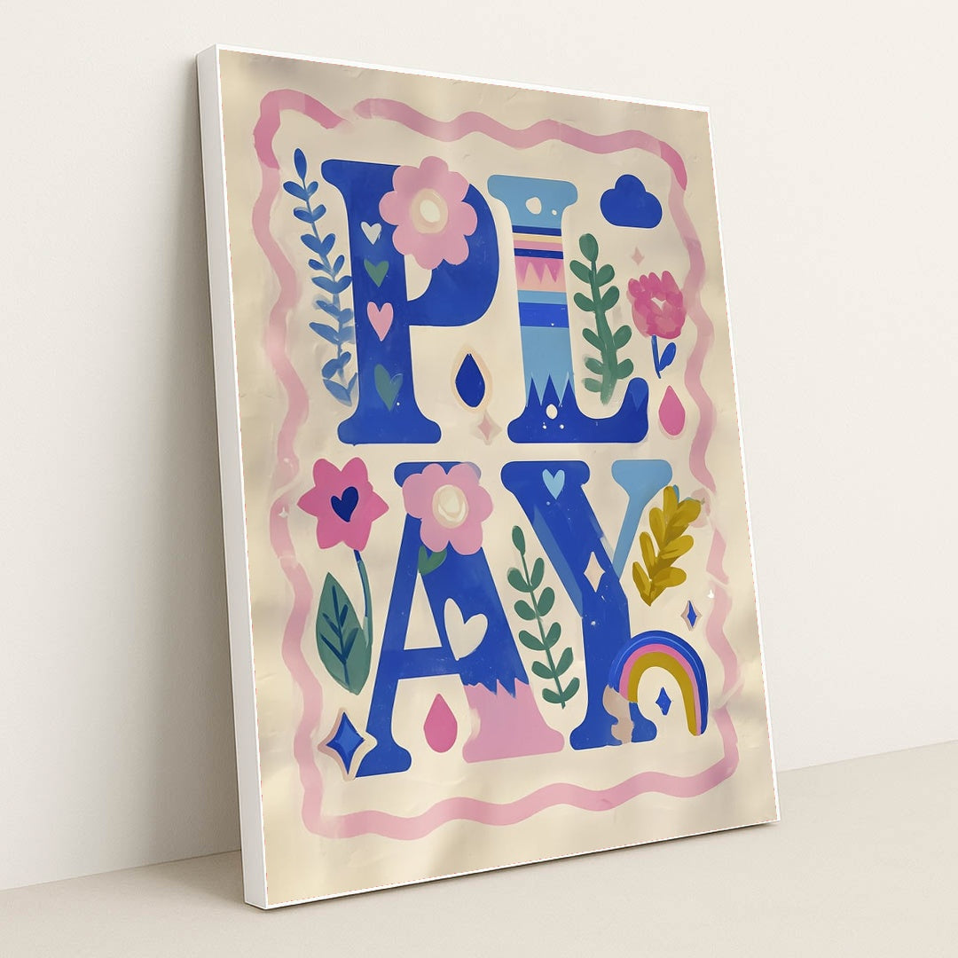 Blue Letter Playbook by Melissa King - White Frame Stretchiez