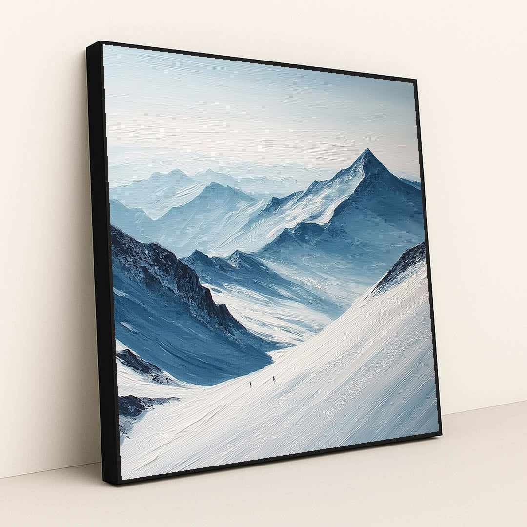 Blue Peaks by Tara Phillips - Black Frame Stretchiez