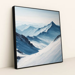 Blue Peaks by Tara Phillips - Black Frame Stretchiez