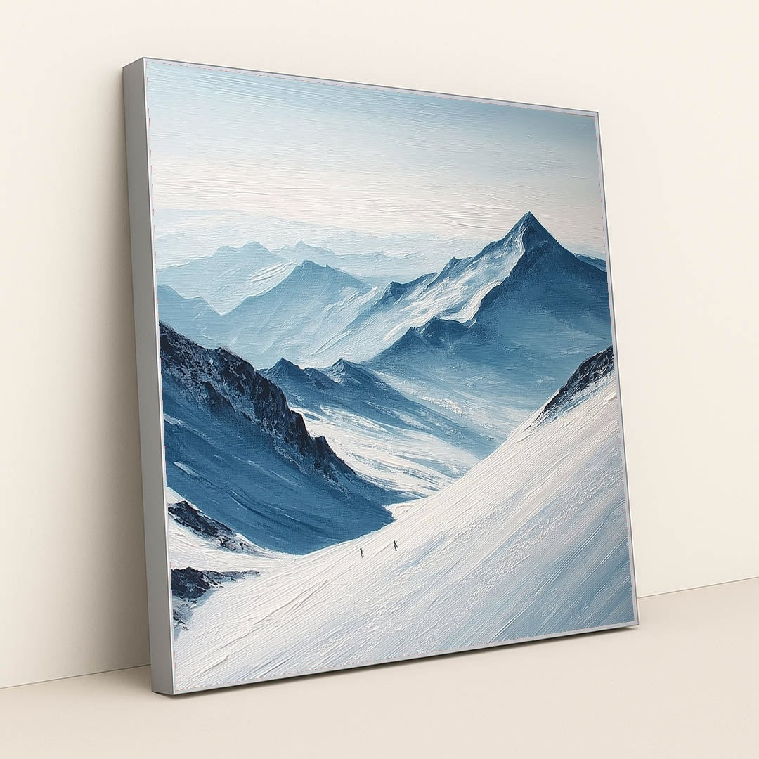 Blue Peaks by Tara Phillips - Silver Frame Stretchiez