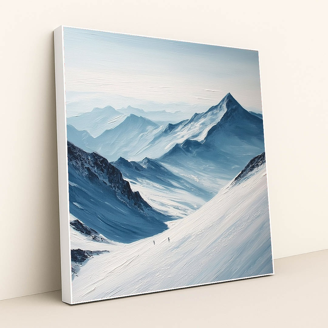 Blue Peaks by Tara Phillips - White Frame Stretchiez
