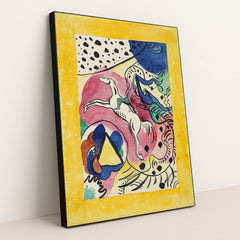 Design for the cover of the almanac ‘The Blue Rider’ (1911) by Wassily Kandinsky - Black Frame Stretchiez