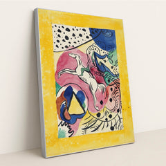 Design for the cover of the almanac ‘The Blue Rider’ (1911) by Wassily Kandinsky - Silver Frame Stretchiez