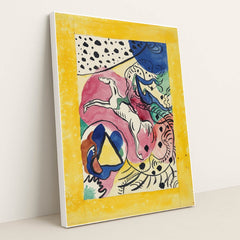 Design for the cover of the almanac ‘The Blue Rider’ (1911) by Wassily Kandinsky - White Frame Stretchiez