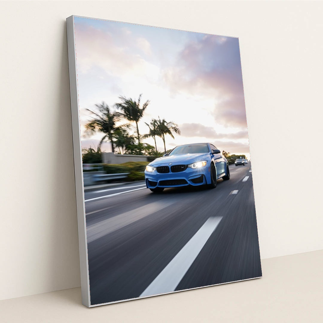 BMW M4 in Motion by Nikki Antunovich - Silver Frame Stretchiez